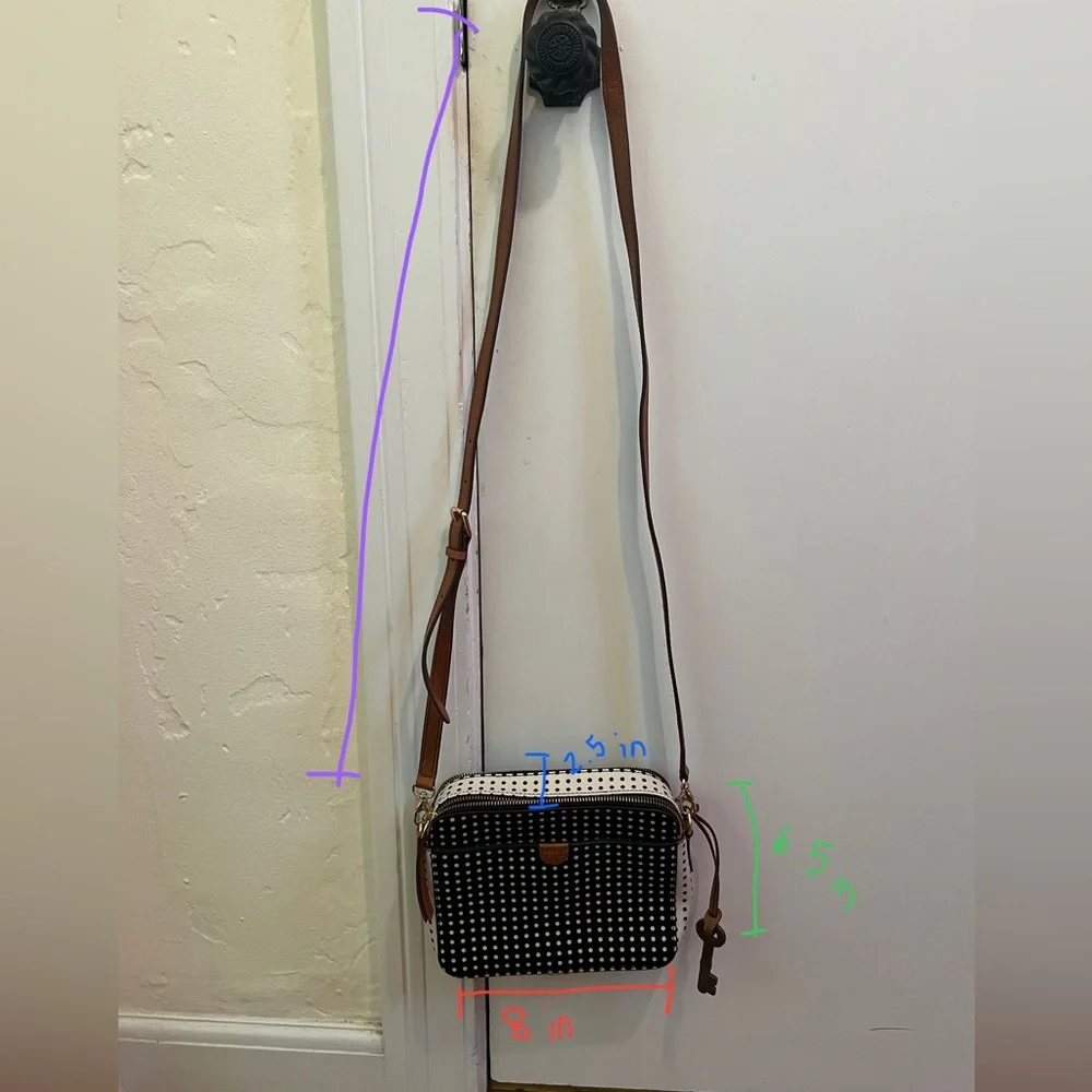 Fossil Polka Dot Crossbody Purse - Picture 10 of 10